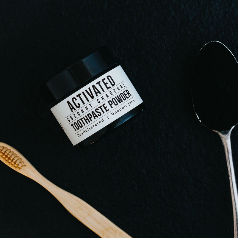 Charcoal tooth whitening powder